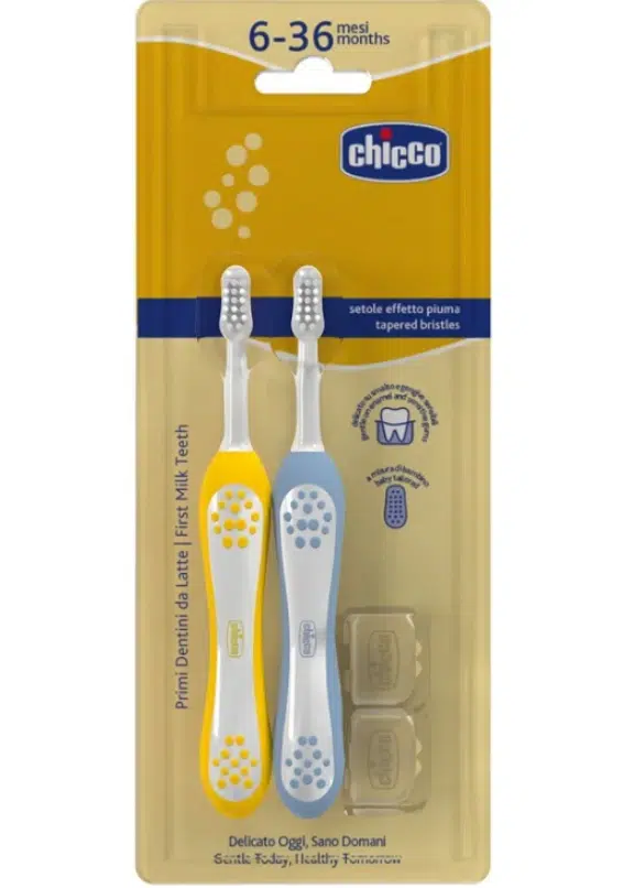 Spazzolino 6m DOPPIO Azzurro-giallo – CHICCO - immagine 2