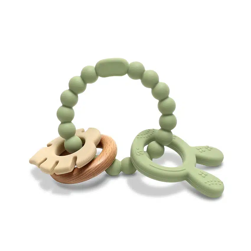 Massaggiagengive in Silicone con Faggio Coniglio Verde – LORELLI - immagine 2