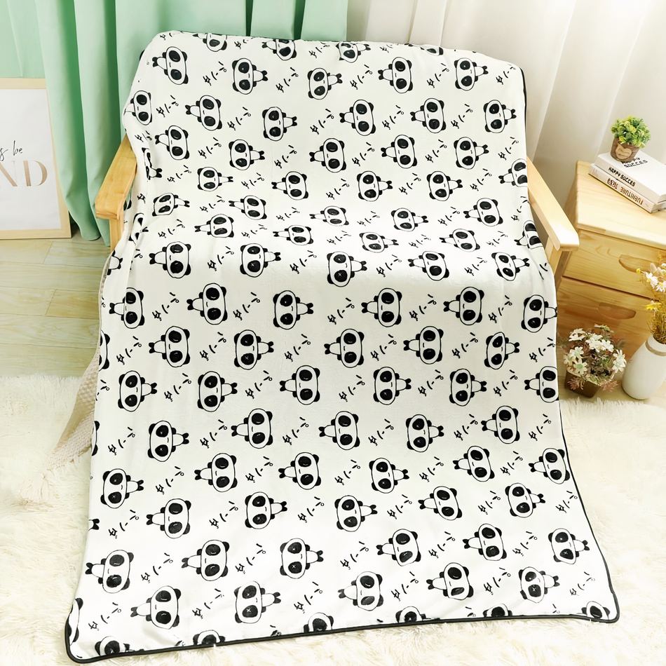 Peluche panda felice con coperta - immagine 3
