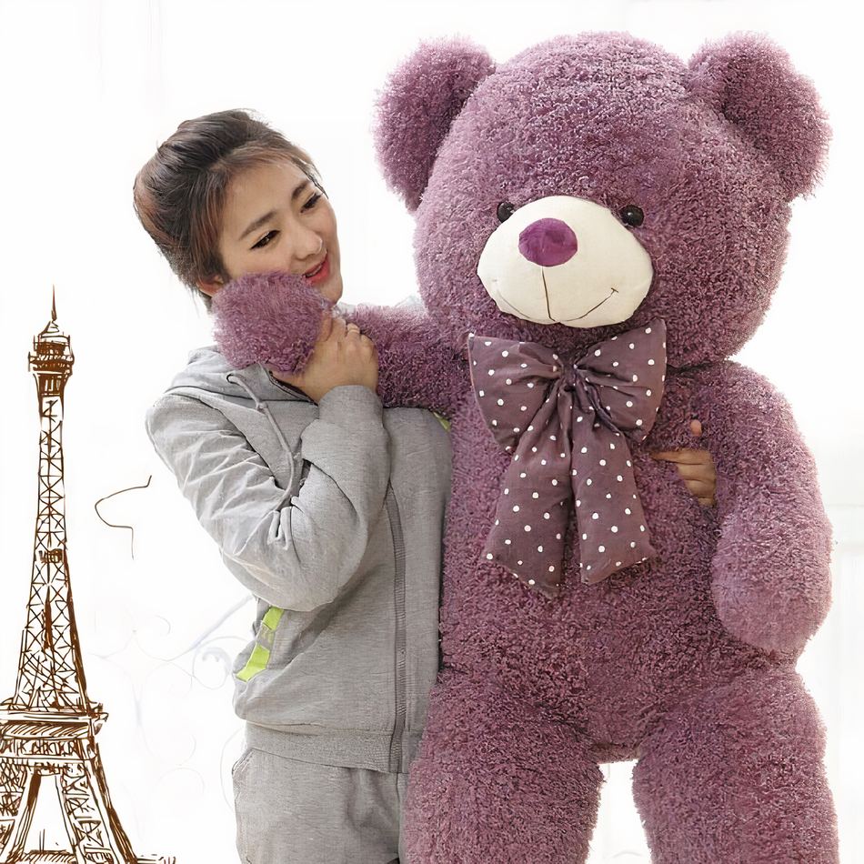 Orso gigante peluche viola - immagine 4