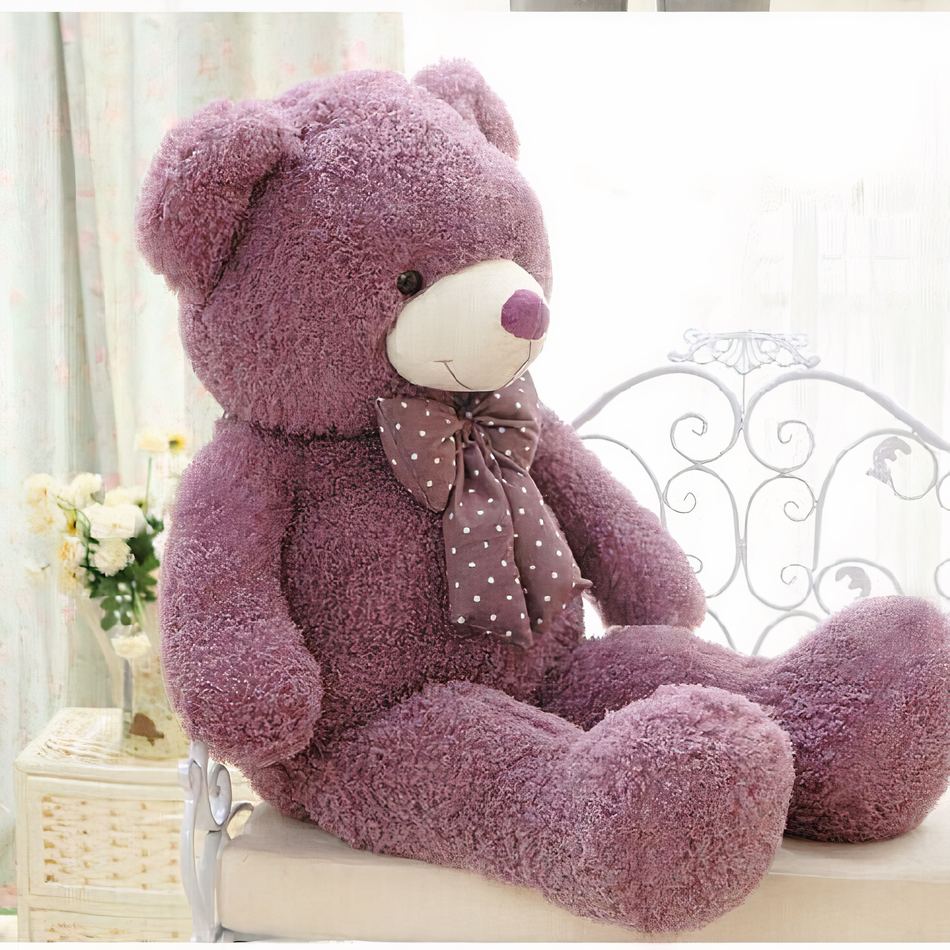 Orso gigante peluche viola - immagine 3