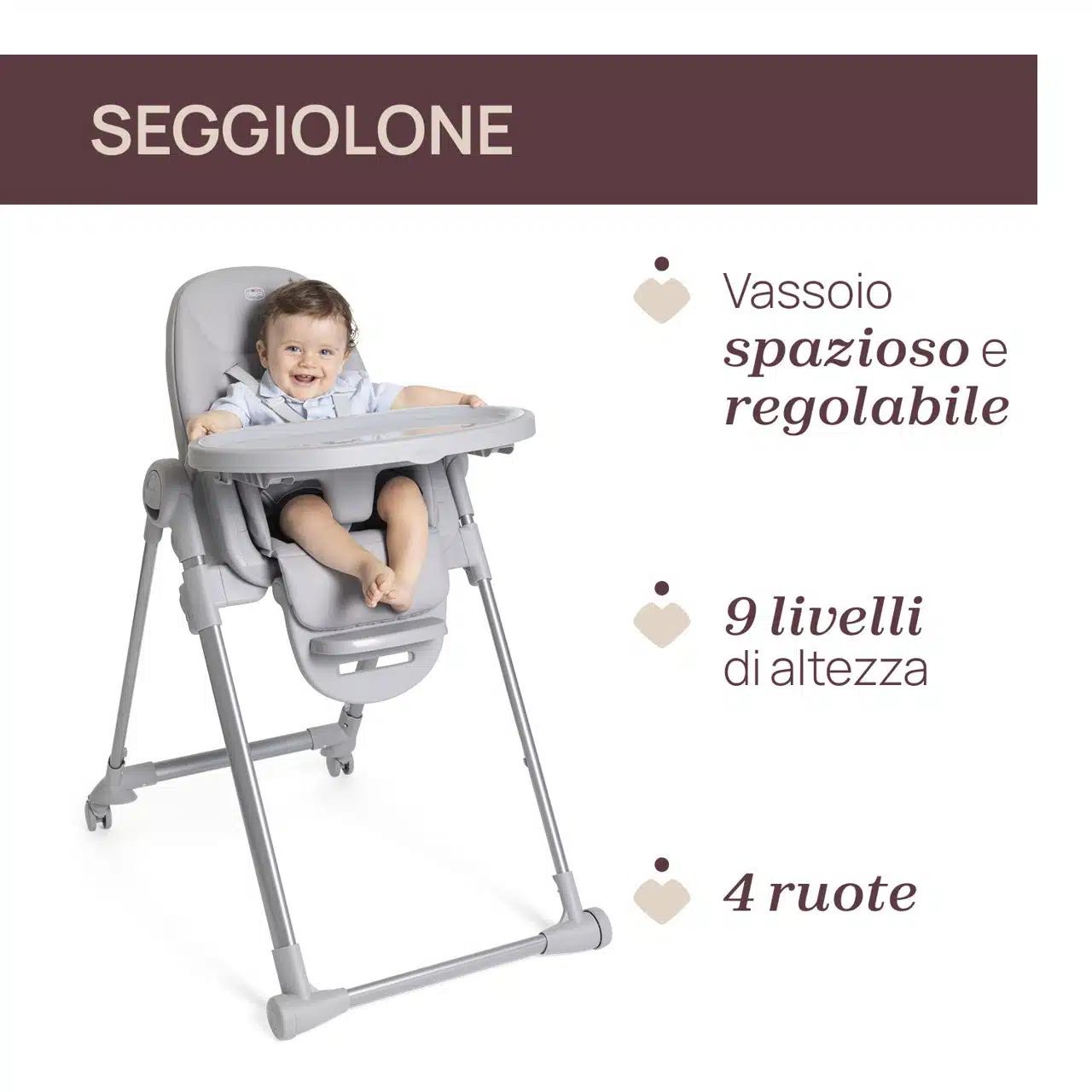 Seggiolone Polly Armonia – Steel – CHICCO - immagine 7