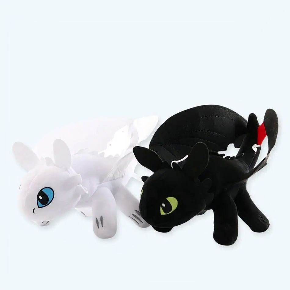 Drago sdentato confezione peluche nero + Furia del fulmine
