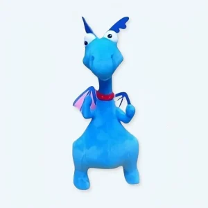 Drago blu di peluche