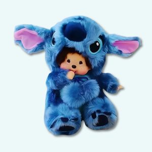 Peluche Stitch con testa di Monchhichi