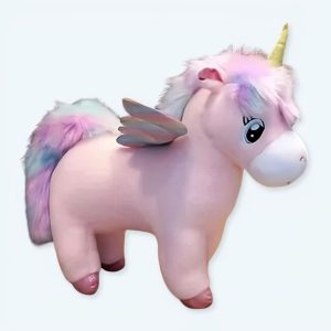 Carino l’unicorno bianco di peluche