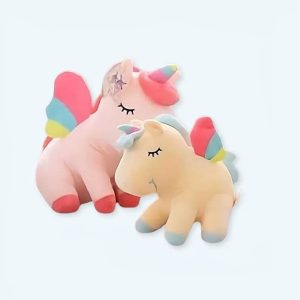 Peluche unicorno rosa arcobaleno