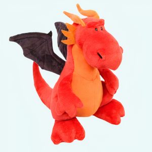 Drago peluche arancione