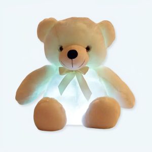 Bianco LED cuscino orso peluche