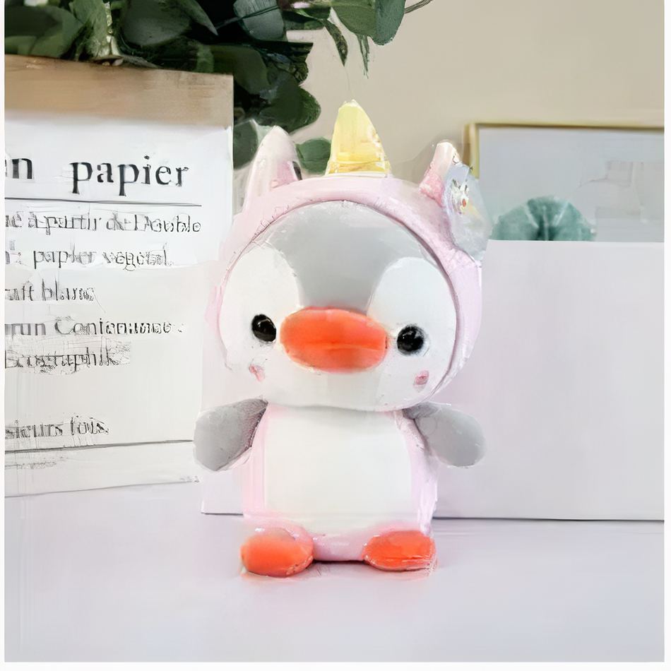 Peluche Pinguino vestito da unicorno - immagine 3