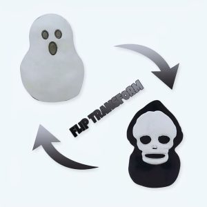Teschio fantasma in peluche reversibile