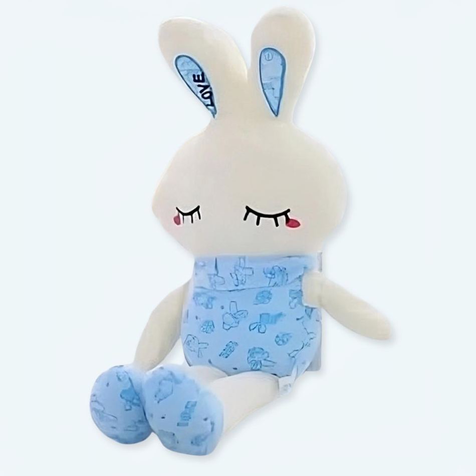 Coniglio azzurro di peluche - immagine 2
