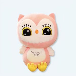 Gufo Kawaii rosa peluche