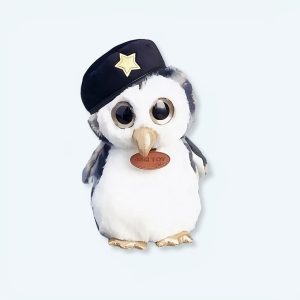 Gufo militare peluche grigio