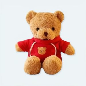 Maglione con orsetto rosso
