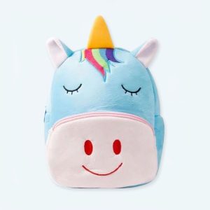 Zaino di peluche Unicorno Blu