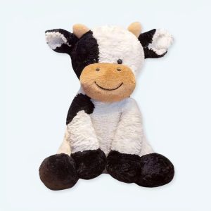 Mucca di peluche con pelo morbido