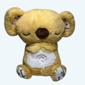 Peluche che respira koala giallo o grigio con musica rilassante