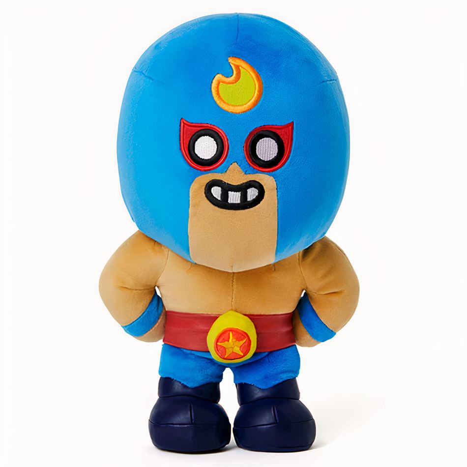 Mega Pack di peluche Brawl Stars Leon + Spike + Corvo + El Primo - immagine 4