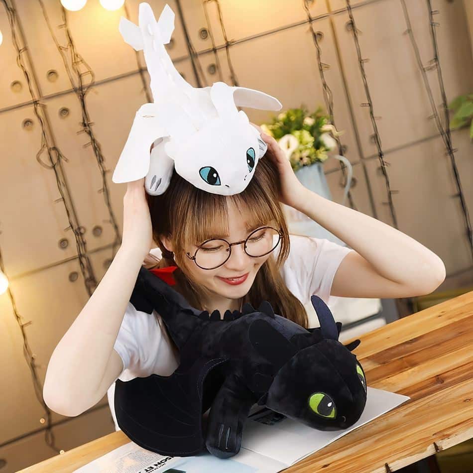 Drago sdentato confezione peluche nero + Furia del fulmine - immagine 3