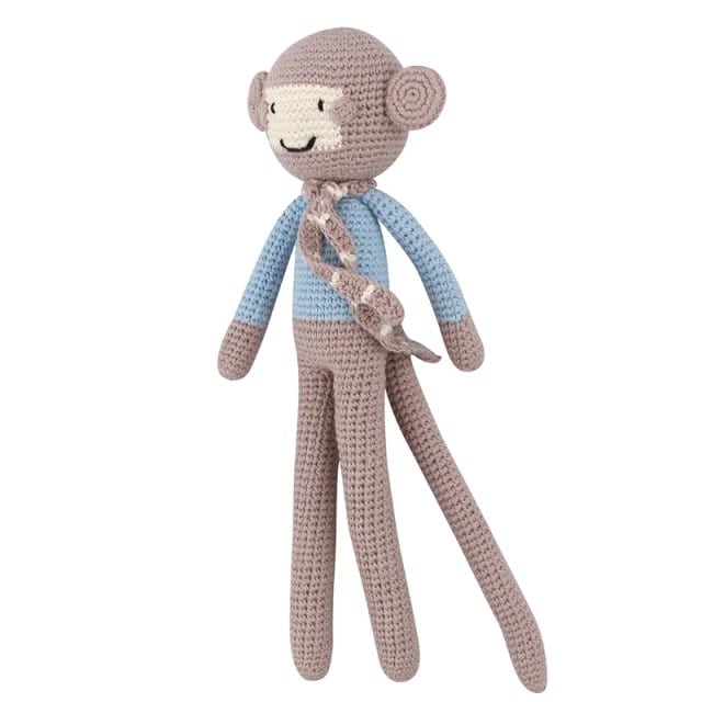 Scimmia di peluche lavorata a maglia - immagine 5