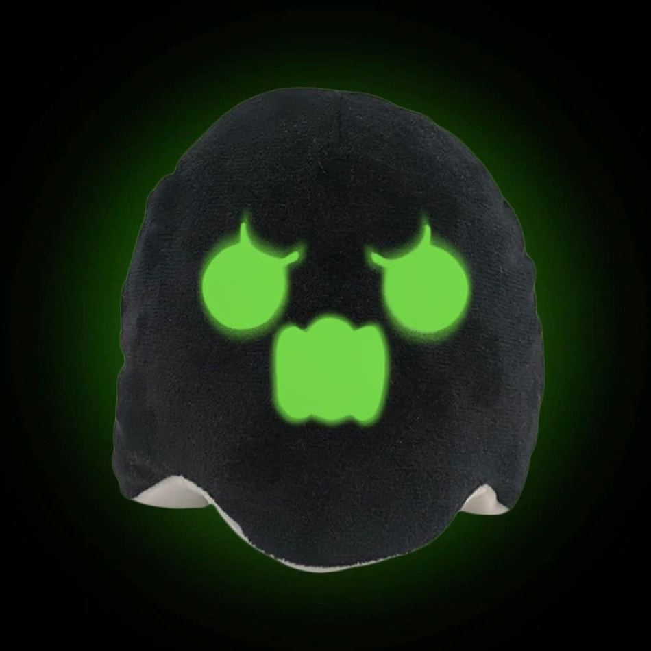 Peluche fantasma reversibile bianco e nero, fluorescente - immagine 3