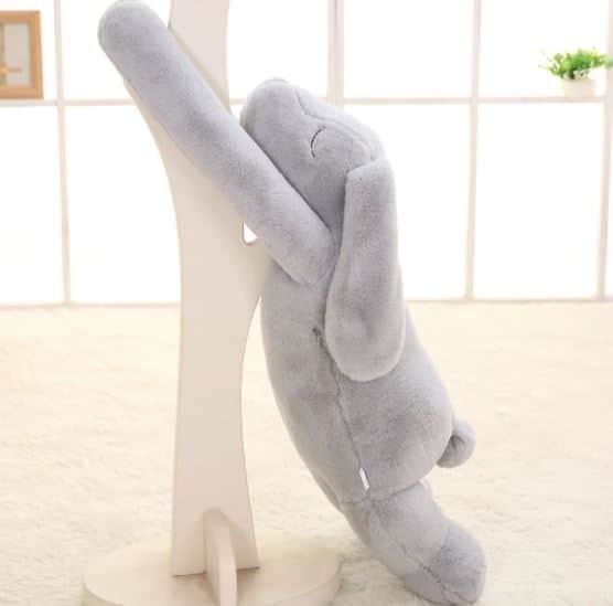 Coniglio gigante grigio di peluche - immagine 3