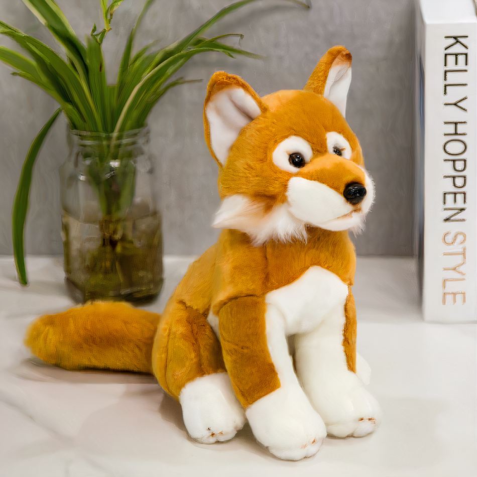 Volpe arancione cane di peluche - immagine 3
