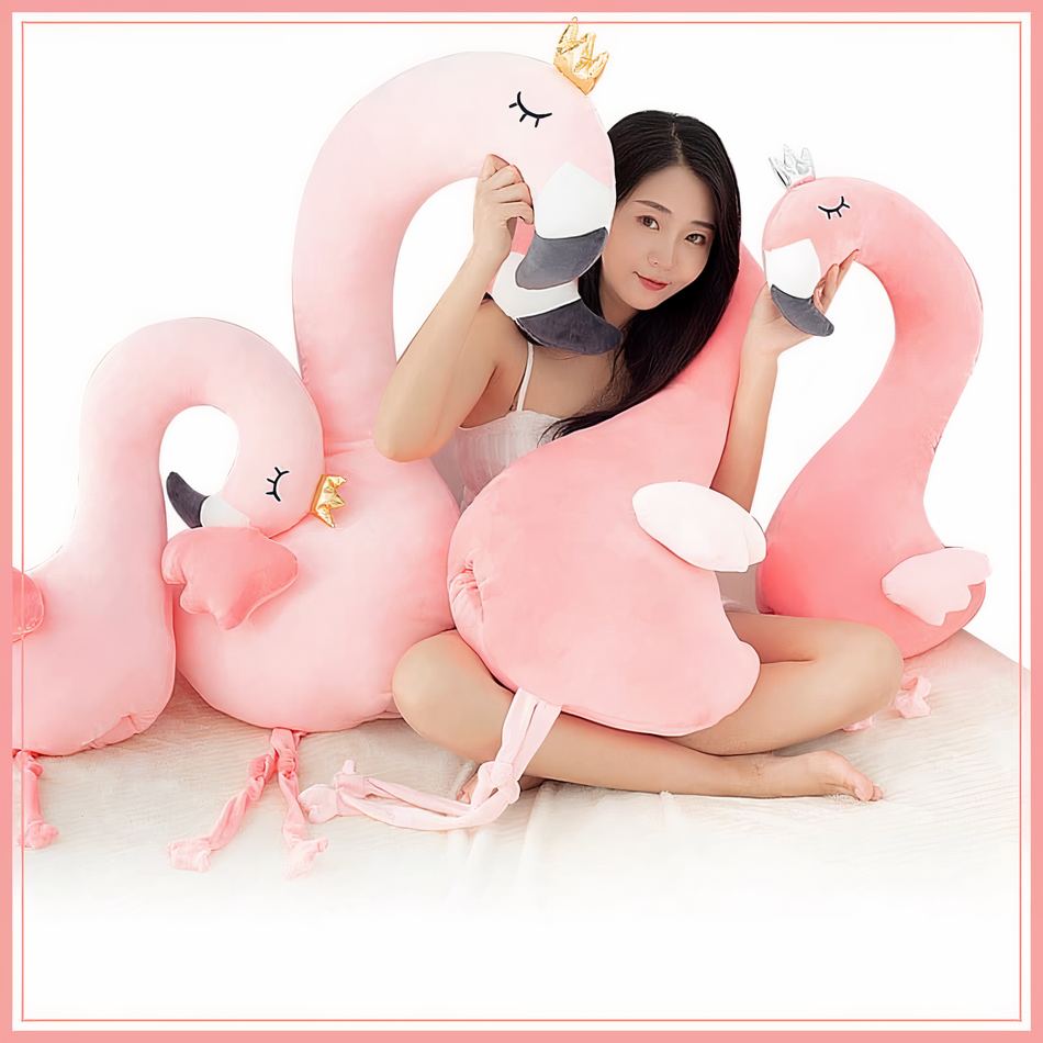 Cuscino di peluche Pink Flamingo – rosa chiaro - immagine 7