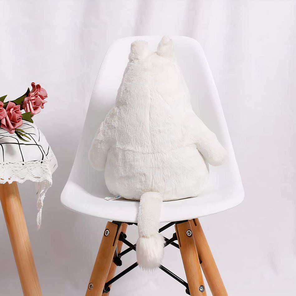 Cuscino di peluche ippopotamo bianco - immagine 5
