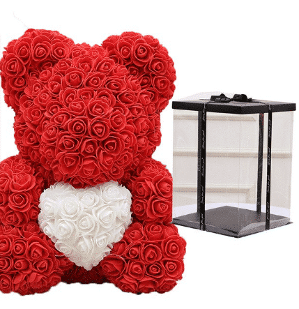 Scatola da collezione dell’orso rosso in peluche - immagine 4