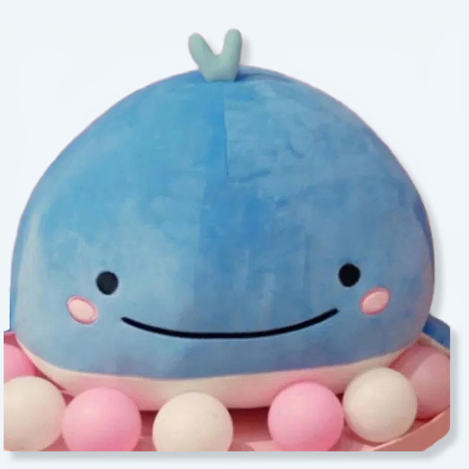 Peluche di balena blu super morbido - immagine 2