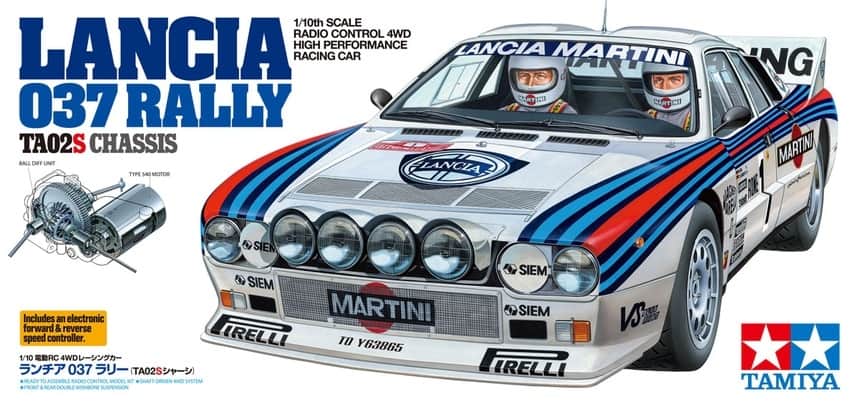 Tamiya – TA58654 Lancia 037 Martini Rally Telaio TA02S Cod TA58654 - immagine 4