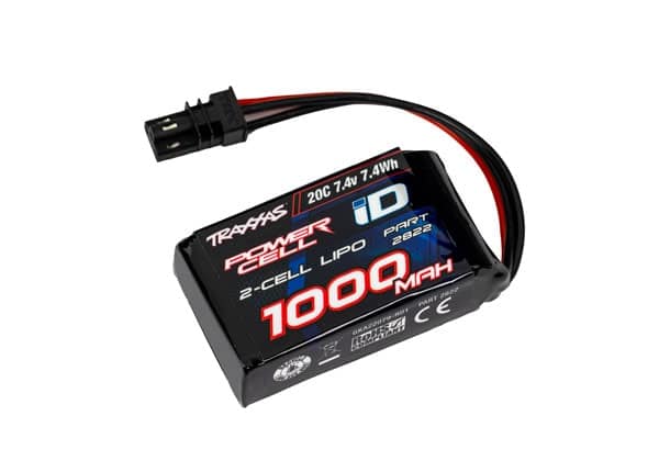 Traxxas – Batteria LiPo 1000mAh-7,4V a 2 celle 20C Cod TRX2822 - immagine 2