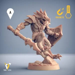 Aarakocra guerriero uomo uccello tengu kenku miniatura