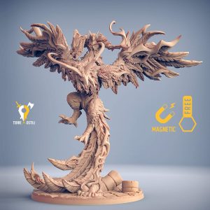 Aarakocra kenku campione su cavalcatura fenice uccello tempesta tuono miniatura
