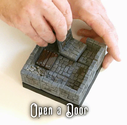 Pavimento miniera acqua roccia doppia - blocco singolo Dungeon Modulare - DB - PMD - immagine 7