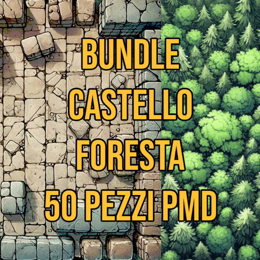 Bundle Castello | Rovina | Foresta - bundle set dungeon Modulare 50 pezzi - DB - PMD