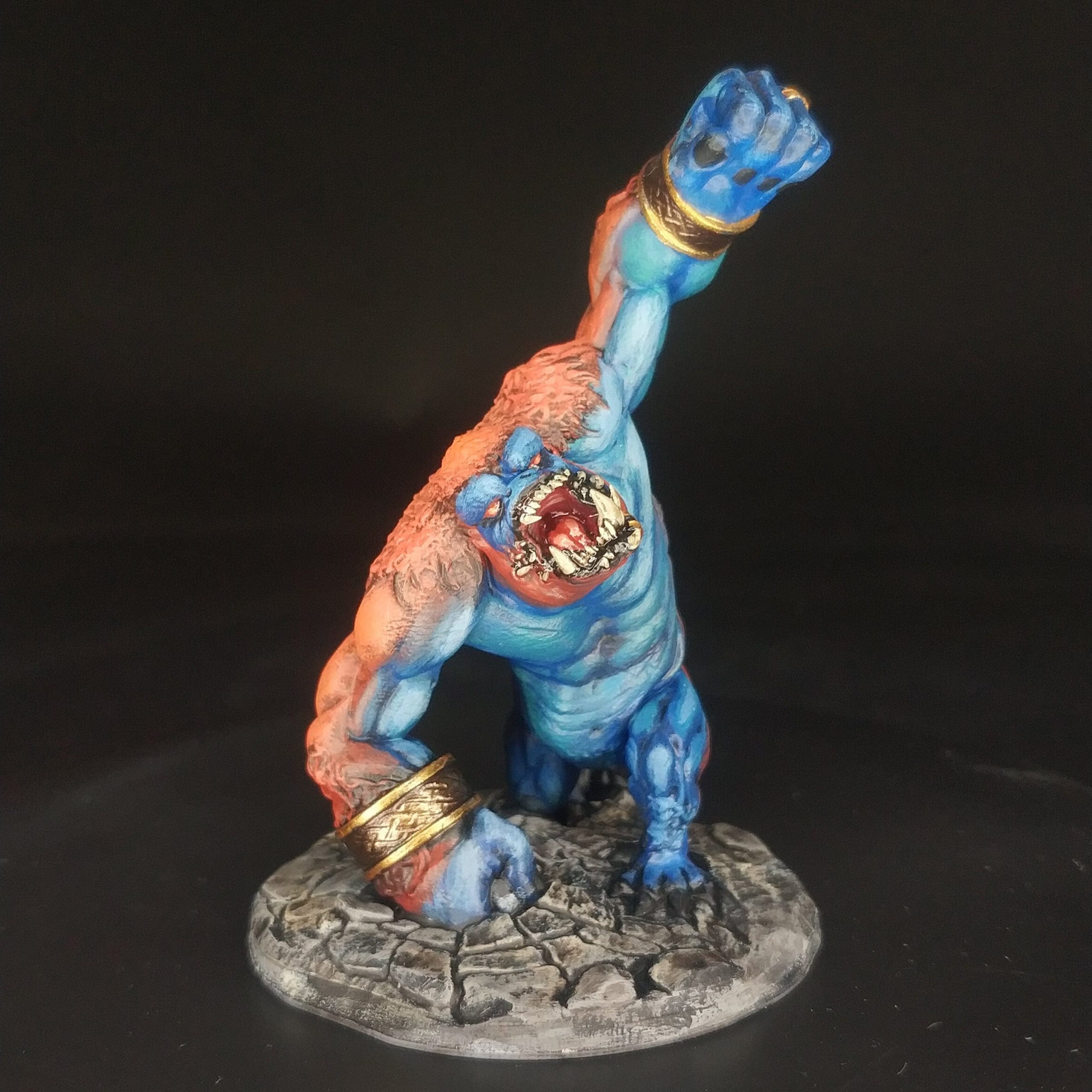 Demone gorilla Barlgura scimmia immondo miniatura 3d resina