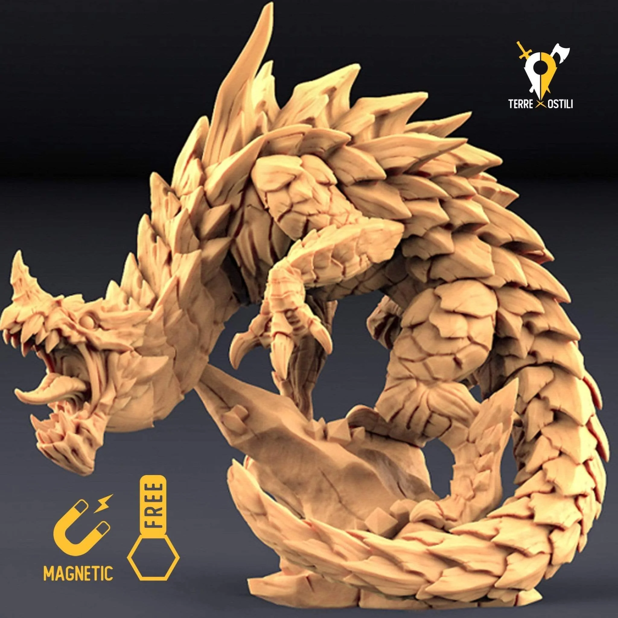 Drago del sottosuolo caverne drago miniatura 3D