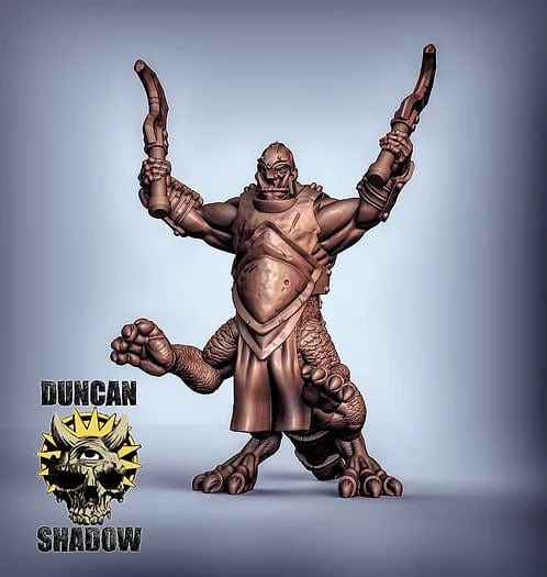 Dragon Ogre in carica drago Shaggoth centauro gigante miniatura 3D resina - immagine 2