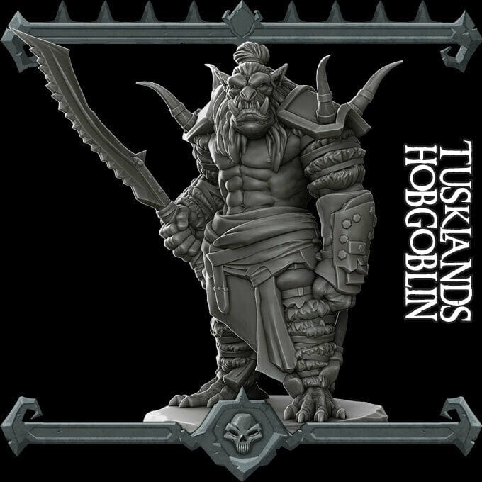 Hobgoblin capitano guerriero miniatura 3d resina - immagine 2