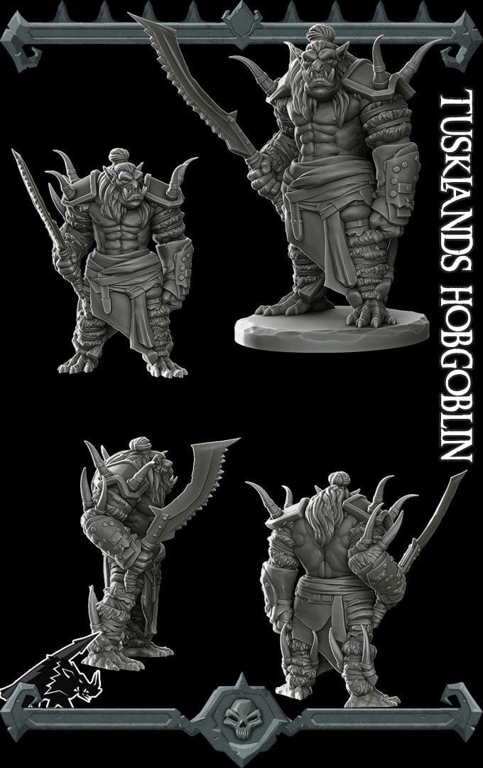 Hobgoblin capitano guerriero miniatura 3d resina - immagine 3