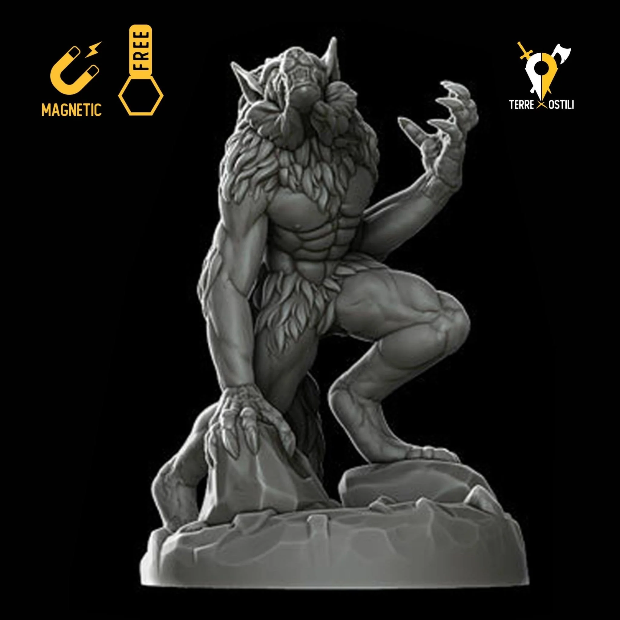 Lupo mannaro licantropo miniatura