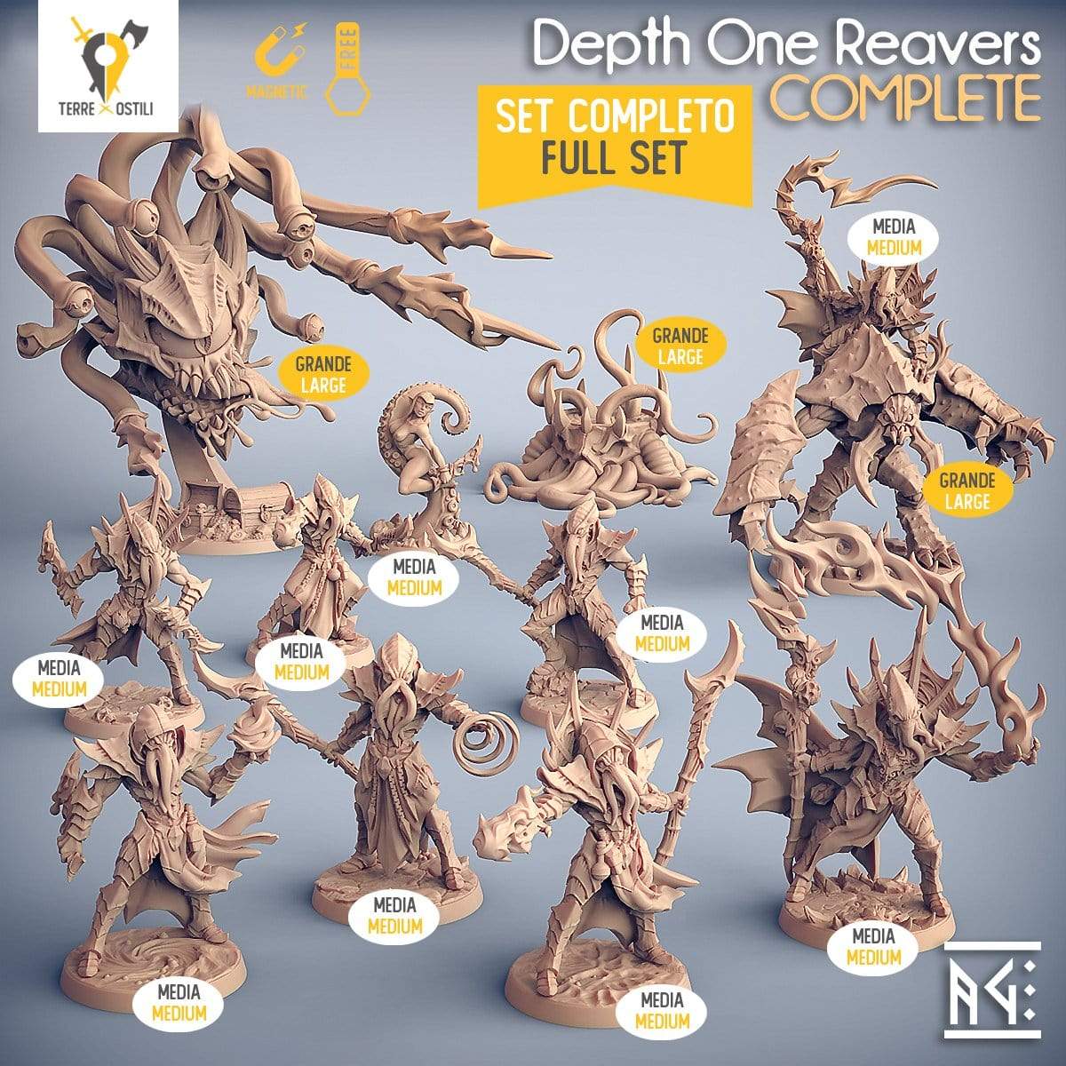 Mind flayer illithid squadra esercito armata set bundle miniature - immagine 2