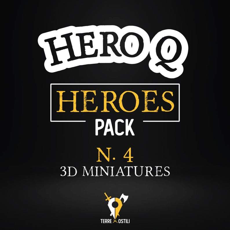 Pacchetto Eroi heroquest bundle barbaro mago elfo nano miniatura hero quest