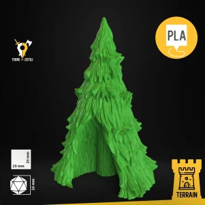 Rifugio foresta Albero pino quercia verde foresta fantasy scenico 3D