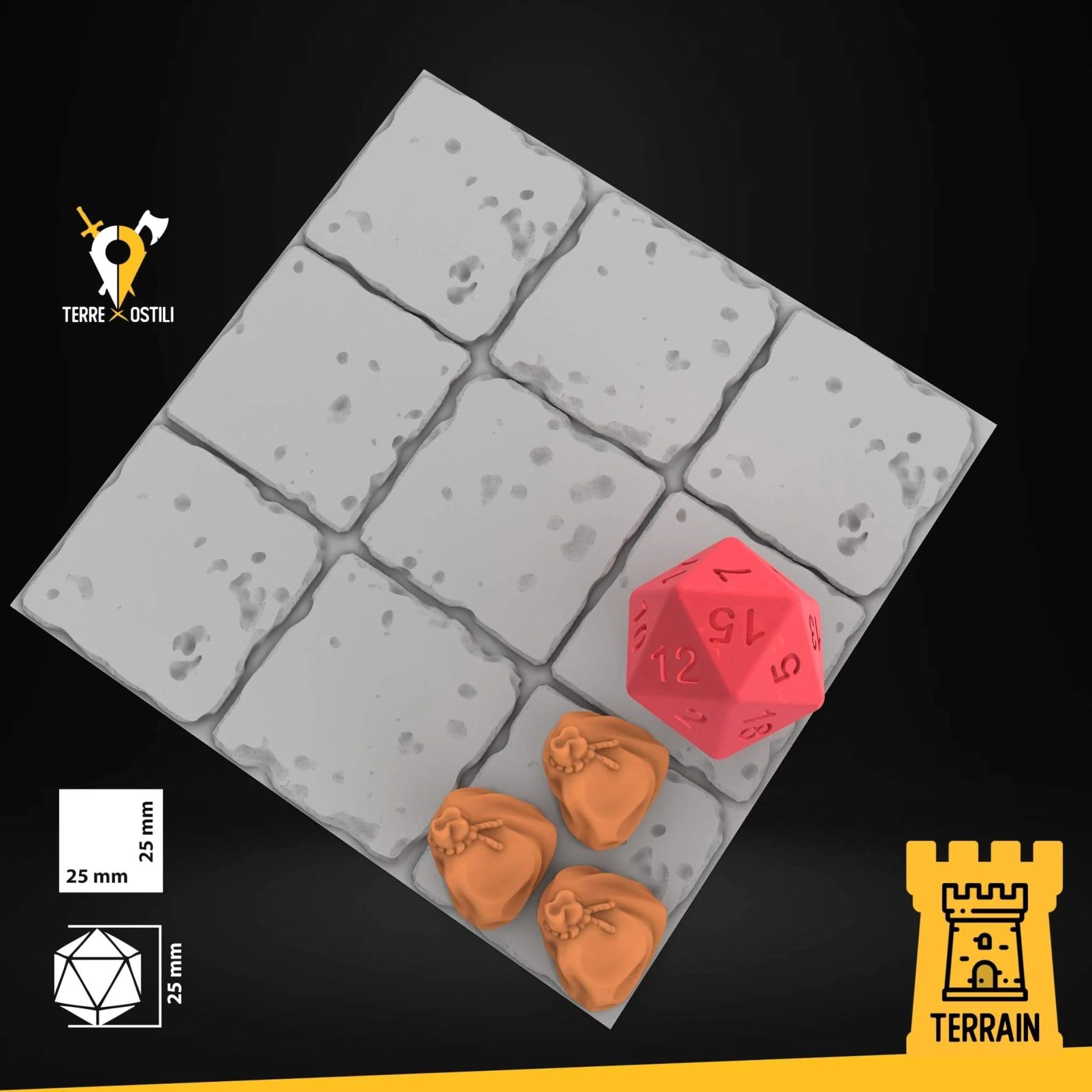 Sacco bottino monete scenico - Set 3x | Elementi scenici 3D per Arredamento Scenico - immagine 4