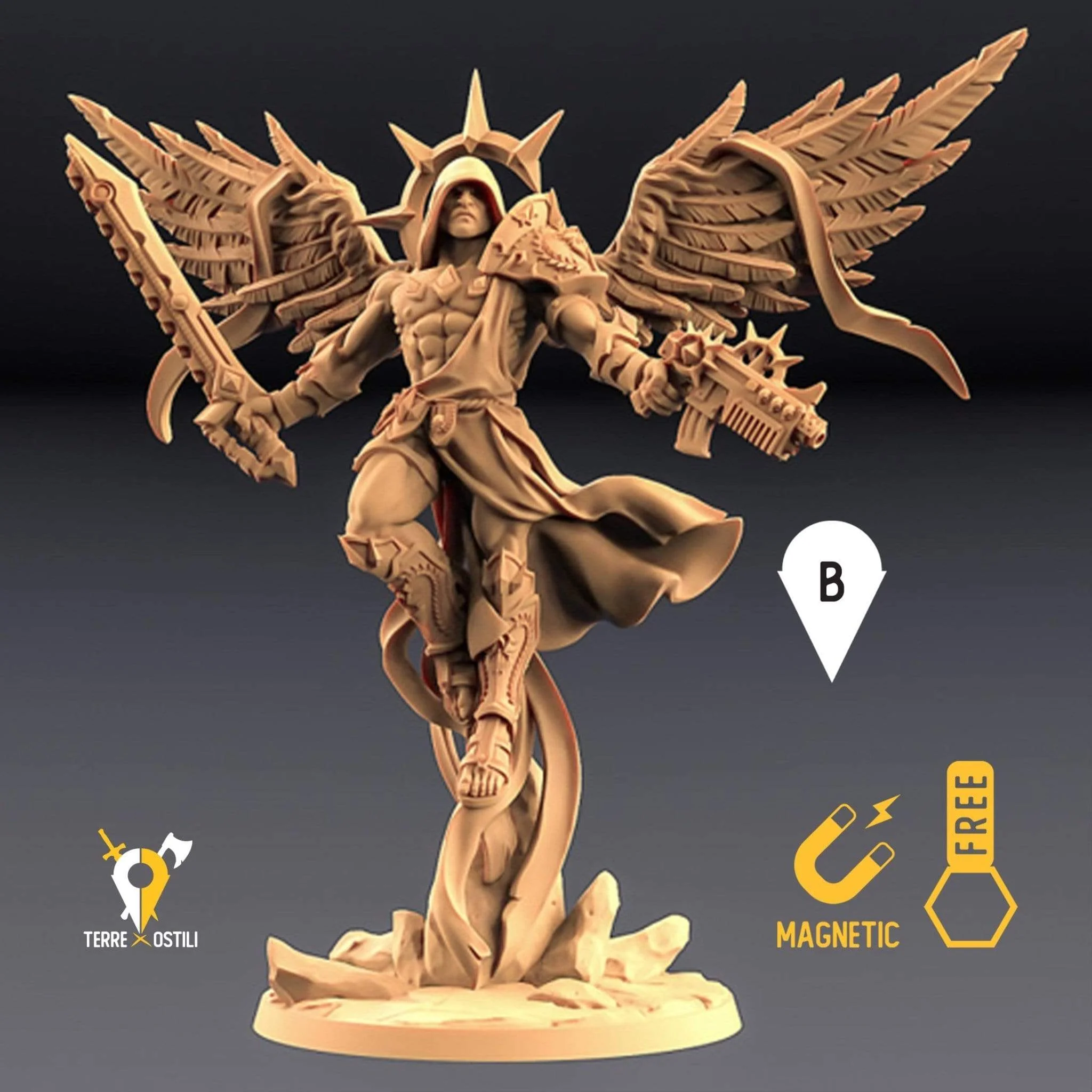 Solar angelo divino celestiale miniatura 3D - immagine 2
