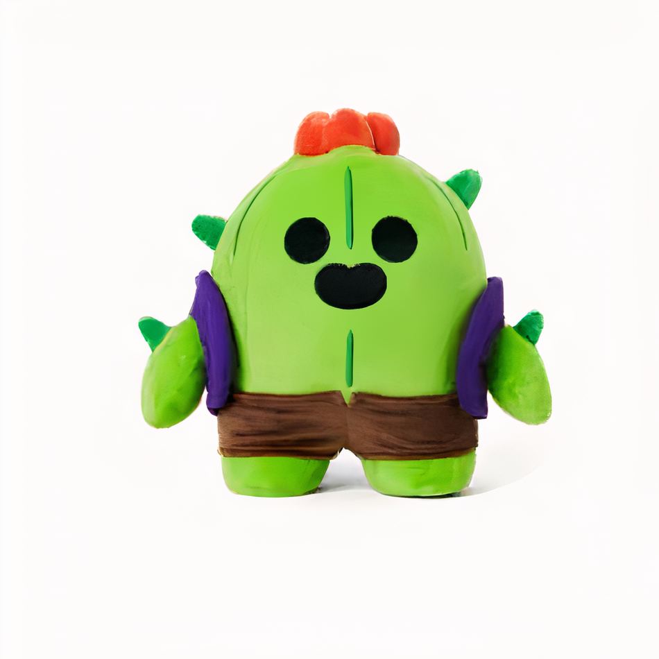 Mega Pack di peluche Brawl Stars Leon + Spike + Corvo + El Primo - immagine 3